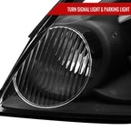 2006-2013 Chevrolet Impala / 2006-2007 Monte Carlo / 2014-2016 Impala Limited Factory Style Headlights w/ LED Strip (Matte Black Housing / Clear Lens)