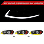 2006-2013 Chevrolet Impala / 2014-2016 Impala Limited / 2006-2007 Monte Carlo Switchback Sequential LED Bar Headlights (Matte Black Housing / Clear Lens)