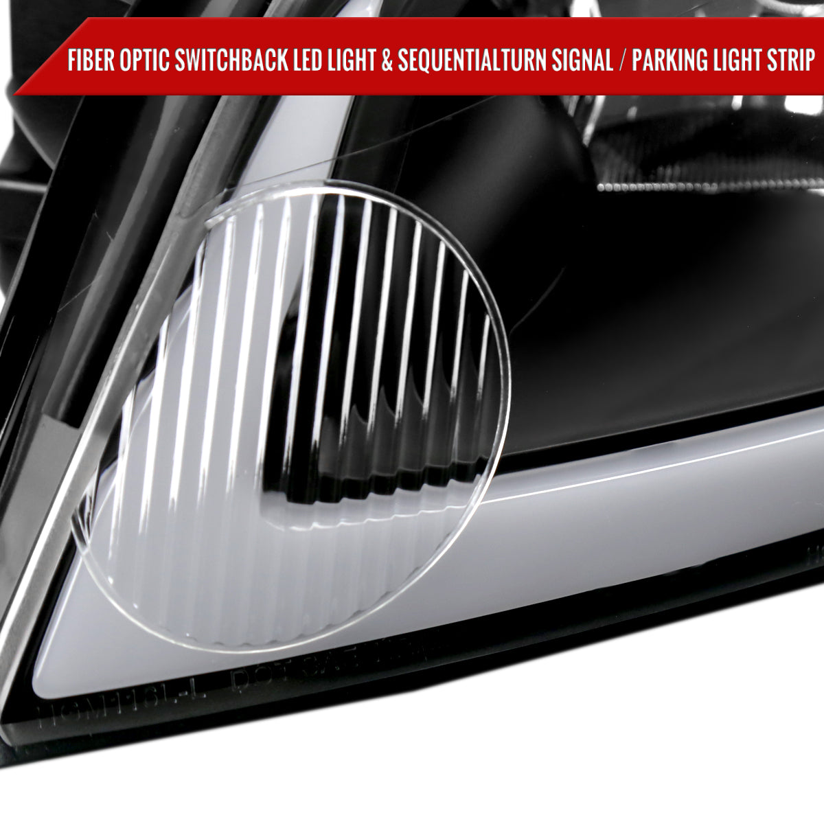 2006-2013 Chevrolet Impala / 2014-2016 Impala Limited / 2006-2007 Monte Carlo Switchback Sequential LED Bar Headlights (Matte Black Housing / Clear Lens)