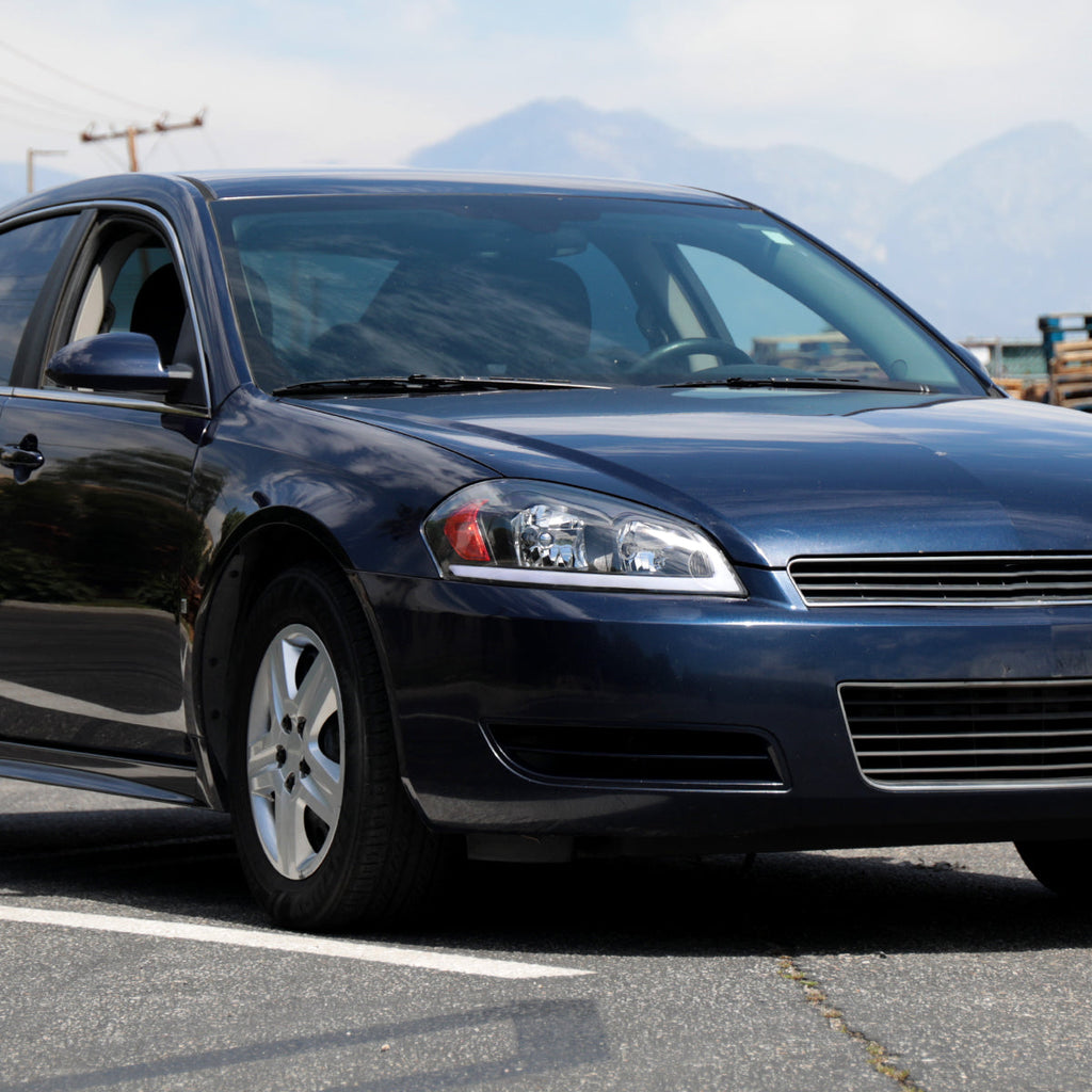 2006-2013 Chevrolet Impala / 2014-2016 Impala Limited / 2006-2007 Monte Carlo Switchback Sequential LED Bar Headlights (Matte Black Housing / Clear Lens)
