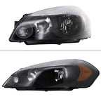 2006-2013 Chevrolet Impala / 2014-2016 Impala Limited / 2006-2007 Monte Carlo Crystal Headlights w/ Amber Reflectors (Matte Black Housing / Clear Lens)