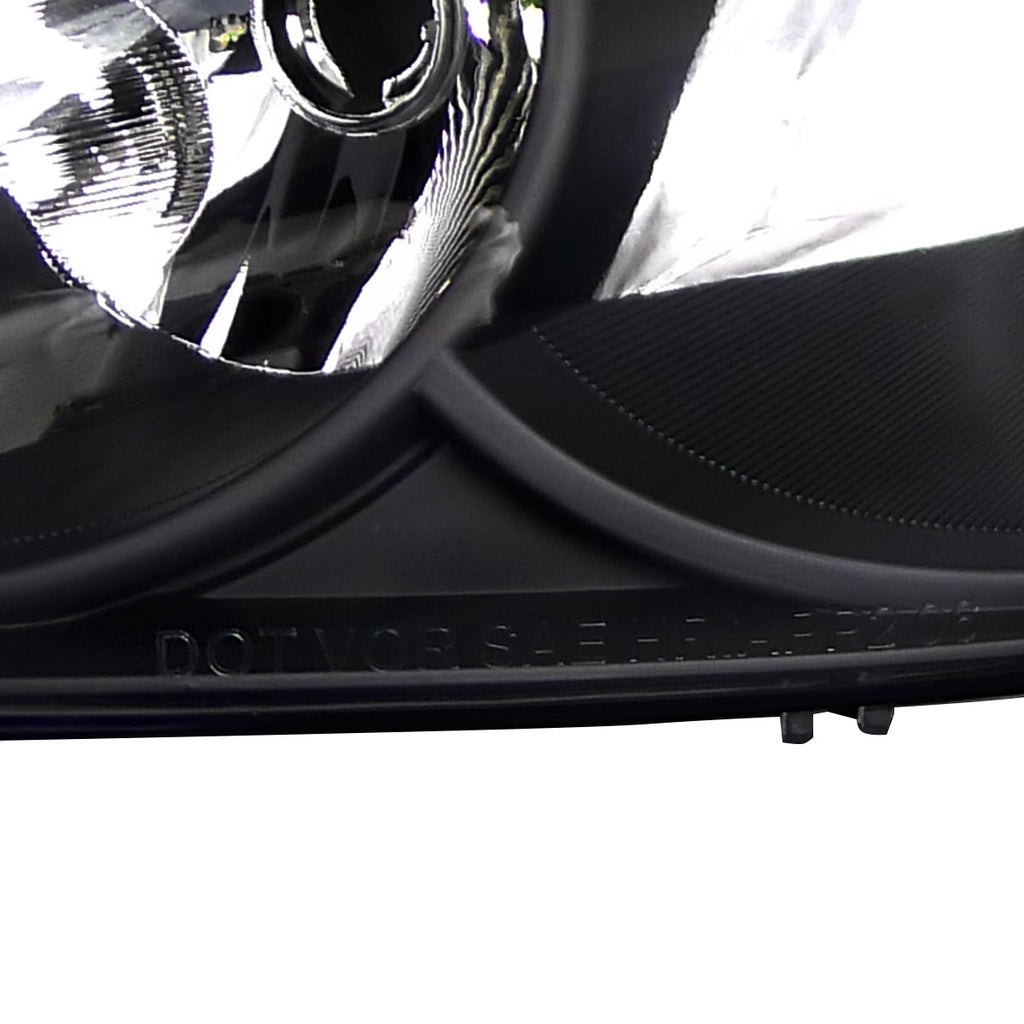 2006-2013 Chevrolet Impala / 2014-2016 Impala Limited / 2006-2007 Monte Carlo Crystal Headlights w/ Amber Reflectors (Matte Black Housing / Clear Lens)