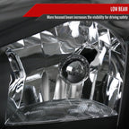 2006-2013 Chevrolet Impala / 2014-2015 Impala Limited / 2006-2007 Monte Carlo Crystal Headlights w/ LED Strip (Matte Black Housing / Clear Lens)