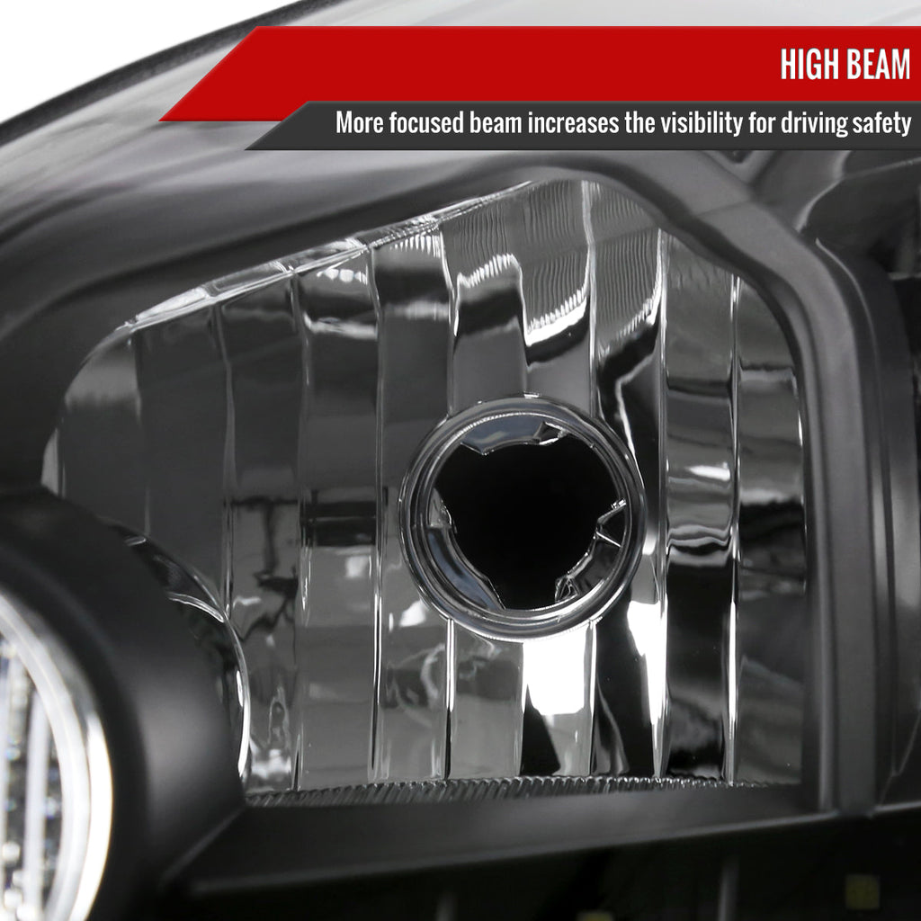 2006-2013 Chevrolet Impala / 2014-2015 Impala Limited / 2006-2007 Monte Carlo Crystal Headlights w/ LED Strip (Matte Black Housing / Clear Lens)