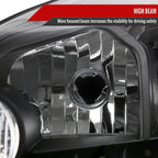 2006-2013 Chevrolet Impala / 2014-2015 Impala Limited / 2006-2007 Monte Carlo Crystal Headlights w/ LED Strip (Matte Black Housing / Clear Lens)