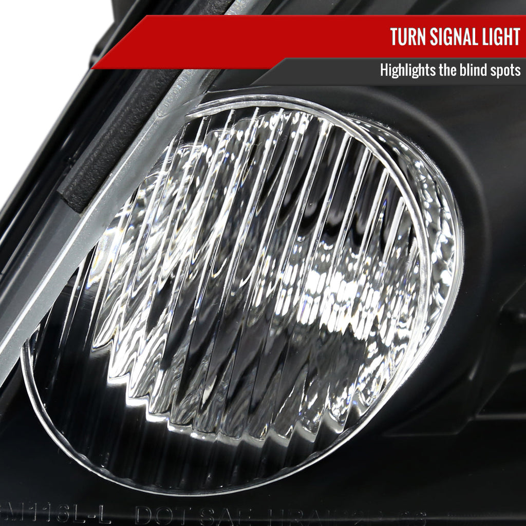 2006-2013 Chevrolet Impala / 2014-2015 Impala Limited / 2006-2007 Monte Carlo Crystal Headlights w/ LED Strip (Matte Black Housing / Clear Lens)