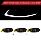 2006-2013 Chevrolet Impala / 2014-2016 Impala Limited / 2006-2007 Monte Carlo Switchback Sequential LED Bar Headlights (Matte Black Housing / Smoked Lens)