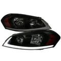 2006-2013 Chevrolet Impala / 2014-2016 Impala Limited / 2006-2007 Monte Carlo Switchback Sequential LED Bar Headlights (Matte Black Housing / Smoked Lens)