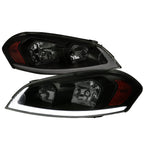 2006-2013 Chevrolet Impala / 2014-2016 Impala Limited / 2006-2007 Monte Carlo Switchback Sequential LED Bar Headlights (Matte Black Housing / Smoked Lens)