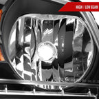 2010-2014 Ford Mustang S197 Factory Style Headlights (Matte Black Housing / Clear Lens)