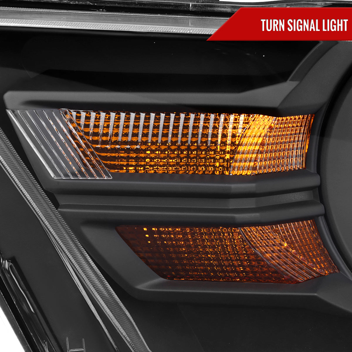 2010-2014 Ford Mustang S197 Factory Style Headlights (Matte Black Housing / Clear Lens)