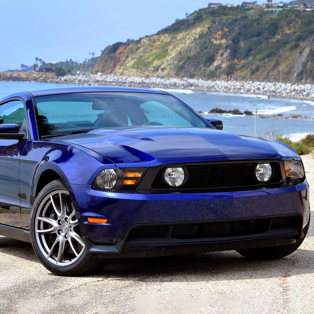 2010-2014 Ford Mustang S197 Factory Style Headlights (Matte Black Housing / Clear Lens)
