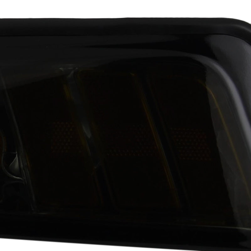 1999-2004 Ford Mustang New Edge Factory Style Headlights w/ Amber Reflectors (Chrome Housing / Smoked Lens)