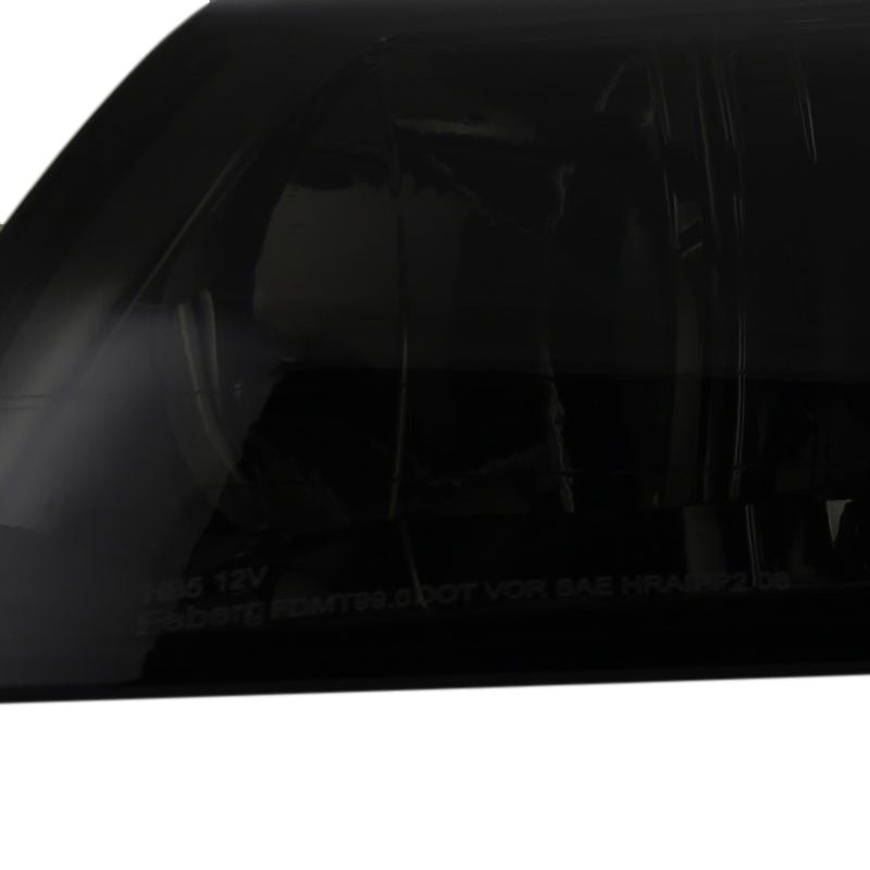 1999-2004 Ford Mustang New Edge Factory Style Headlights w/ Amber Reflectors (Chrome Housing / Smoked Lens)