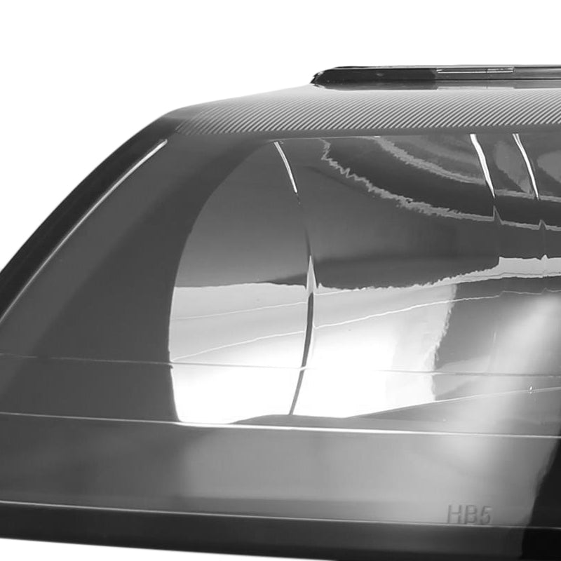 1999-2004 Ford Mustang New Edge Factory Style Headlights w/ Amber Reflectors (Matte Black Housing / Clear Lens)