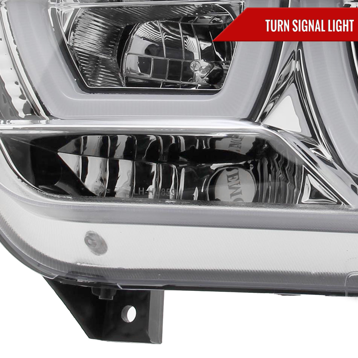 2011-2014 Dodge Charger LD Dual LED U-Bar Projector Headlights (Chrome Housing / Clear Lens)