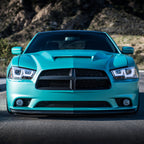 2011-2014 Dodge Charger LD Dual LED U-Bar Projector Headlights (Chrome Housing / Clear Lens)