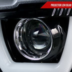 2011-2014 Dodge Charger LD Dual LED U-Bar Projector Headlights (Jet Black Housing / Clear Lens)