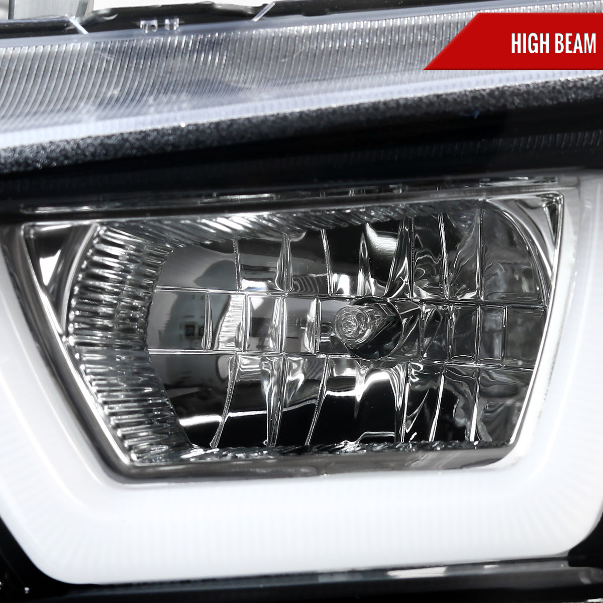2011-2014 Dodge Charger LD Dual LED U-Bar Projector Headlights (Jet Black Housing / Clear Lens)