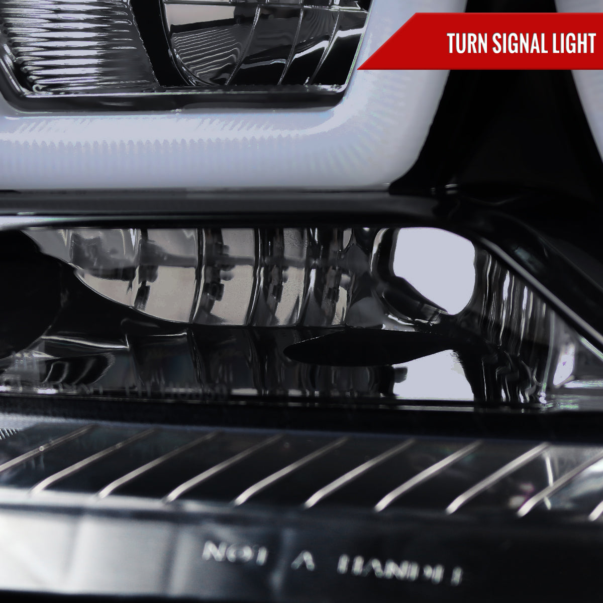 2011-2014 Dodge Charger LD Dual LED U-Bar Projector Headlights (Glossy Black Housing / Smoked Lens)