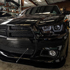 2011-2014 Dodge Charger LD Dual LED U-Bar Projector Headlights (Glossy Black Housing / Smoked Lens)
