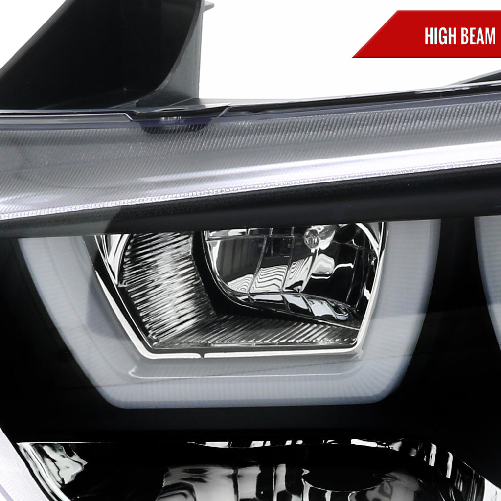 2011-2014 Dodge Charger LD Dual Halo Projector Headlights (Matte Black Housing / Clear Lens)