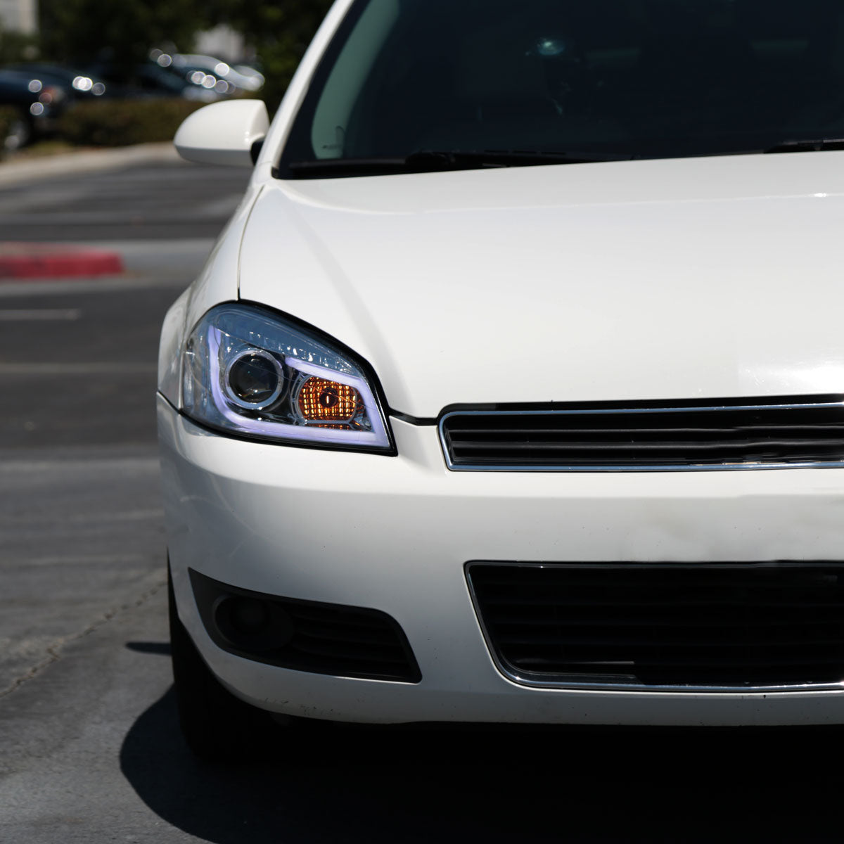 2006-2013 Chevrolet Impala / 2014-2015 Impala Limited / 2006-2007 Monte Carlo LED Bar Projector Headlights (Chrome Housing / Clear Lens)