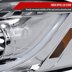 2006-2013 Chevrolet Impala / 2014-2015 Impala Limited / 2006-2007 Monte Carlo LED Bar Projector Headlights (Chrome Housing / Clear Lens)