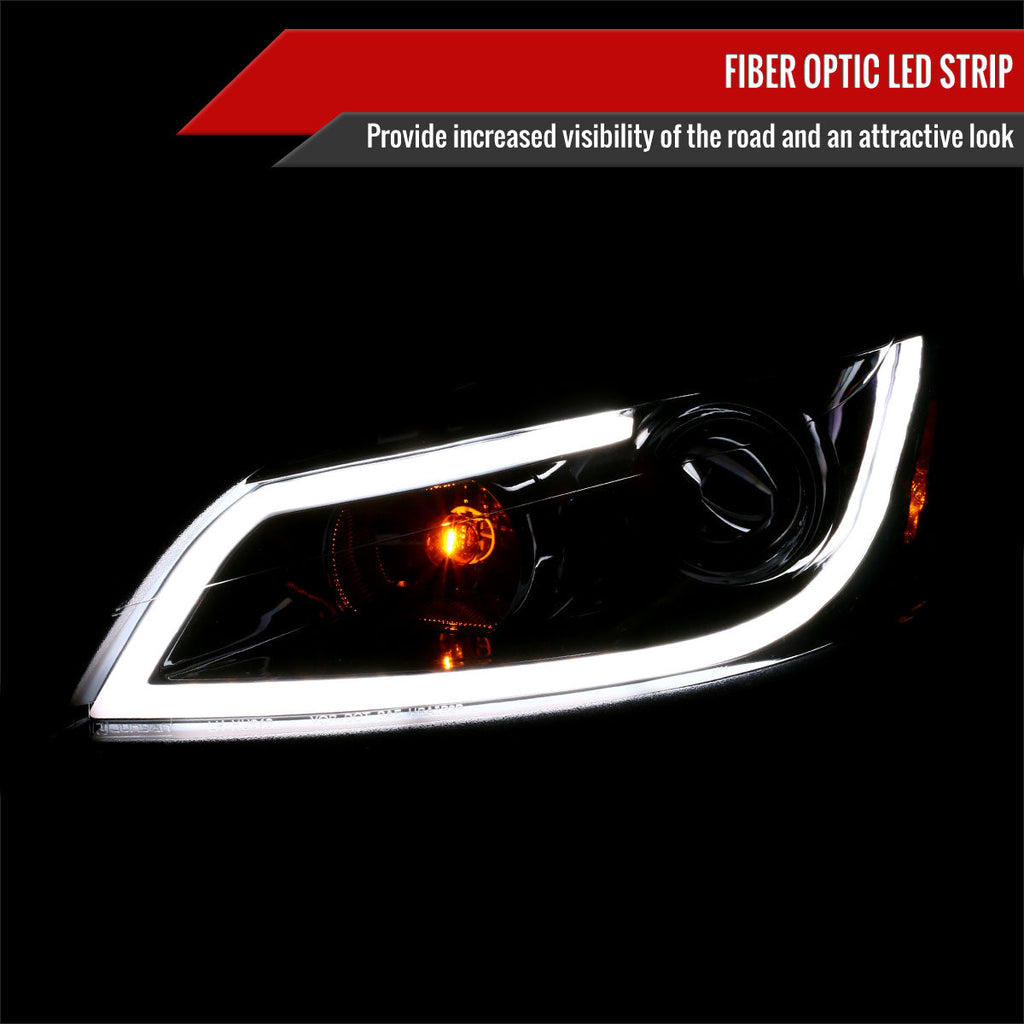2006-2013 Chevrolet Impala / 2014-2015 Impala Limited / 2006-2007 Monte Carlo LED Bar Projector Headlights (Jet Black Housing / Clear Lens)