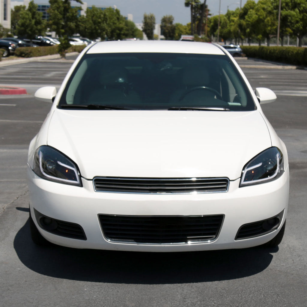 2006-2013 Chevrolet Impala / 2014-2015 Impala Limited / 2006-2007 Monte Carlo LED Bar Projector Headlights (Jet Black Housing / Clear Lens)