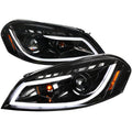 2006-2013 Chevrolet Impala / 2014-2015 Impala Limited / 2006-2007 Monte Carlo LED Bar Projector Headlights (Jet Black Housing / Clear Lens)