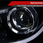 2006-2013 Chevrolet Impala / 2014-2015 Impala Limited / 2006-2007 Monte Carlo LED Bar Projector Headlights (Glossy Black Housing / Smoked Lens)