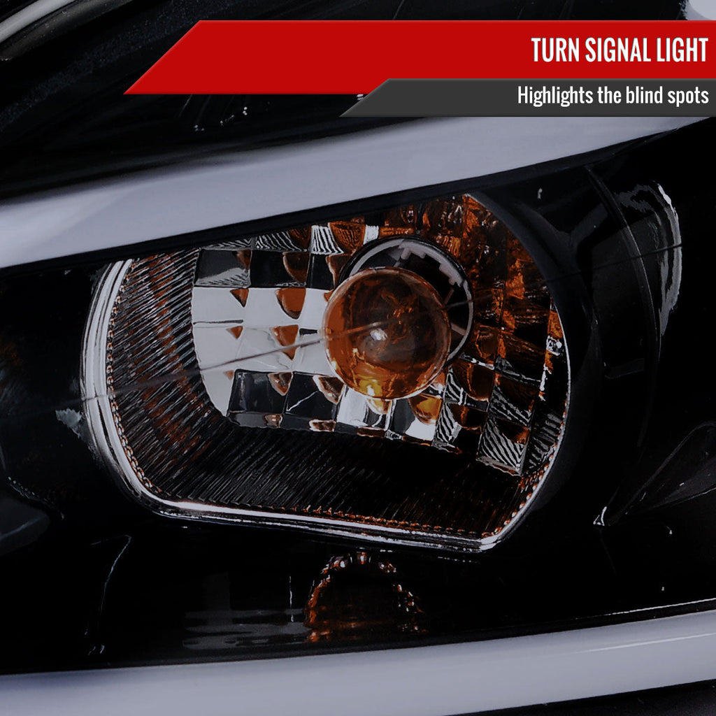 2006-2013 Chevrolet Impala / 2014-2015 Impala Limited / 2006-2007 Monte Carlo LED Bar Projector Headlights (Glossy Black Housing / Smoked Lens)