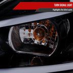 2006-2013 Chevrolet Impala / 2014-2015 Impala Limited / 2006-2007 Monte Carlo LED Bar Projector Headlights (Glossy Black Housing / Smoked Lens)