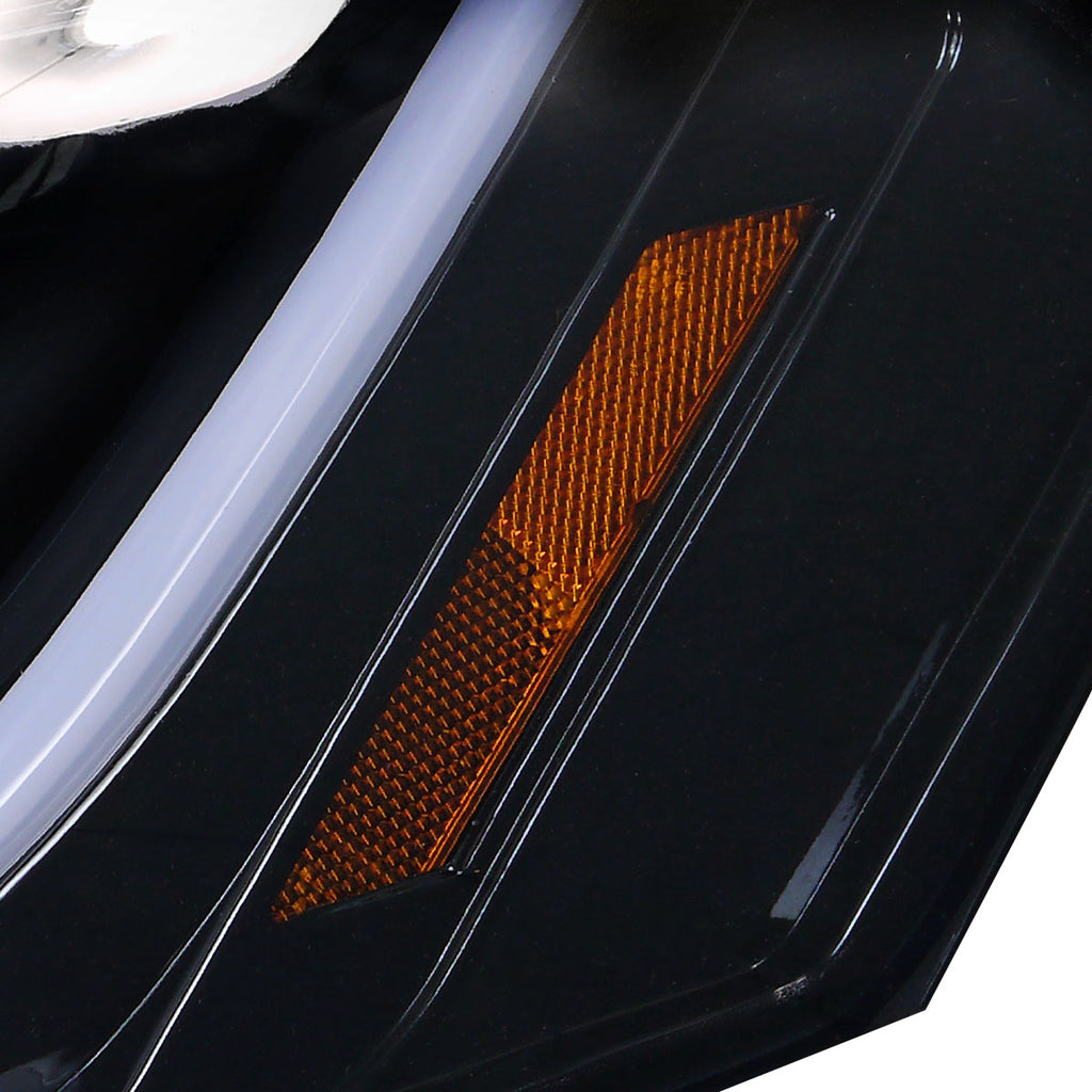 2006-2013 Chevrolet Impala / 2014-2015 Impala Limited / 2006-2007 Monte Carlo LED Bar Projector Headlights (Glossy Black Housing / Smoked Lens)