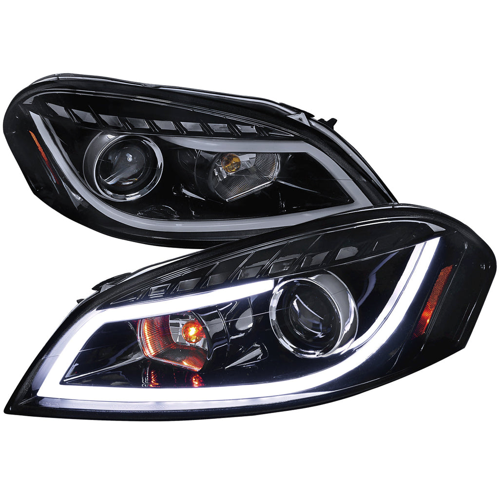 2006-2013 Chevrolet Impala / 2014-2015 Impala Limited / 2006-2007 Monte Carlo LED Bar Projector Headlights (Glossy Black Housing / Smoked Lens)