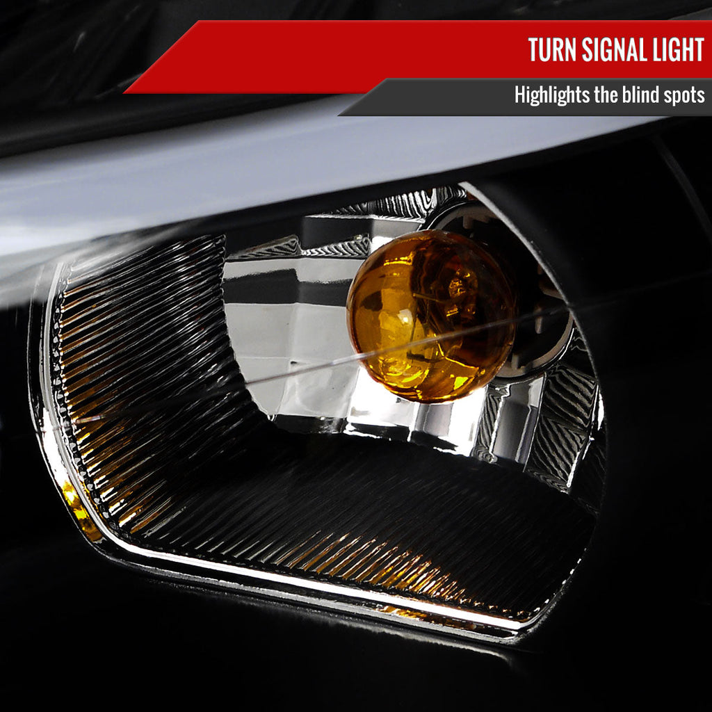 2006-2013 Chevrolet Impala / 2014-2015 Impala Limited / 2006-2007 Monte Carlo LED Bar Projector Headlights (Matte Black Housing / Clear Lens)
