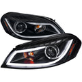 2006-2013 Chevrolet Impala / 2014-2015 Impala Limited / 2006-2007 Monte Carlo LED Bar Projector Headlights (Matte Black Housing / Clear Lens)