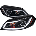 2006-2013 Chevrolet Impala / 2014-2015 Impala Limited / 2006-2007 Monte Carlo LED Bar Projector Headlights (Matte Black Housing / Clear Lens)