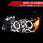 2005-2007 Dodge Magnum Dual Halo Projector Headlights (Chrome Housing / Clear Lens)