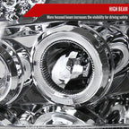 2005-2007 Dodge Magnum Dual Halo Projector Headlights (Chrome Housing / Clear Lens)