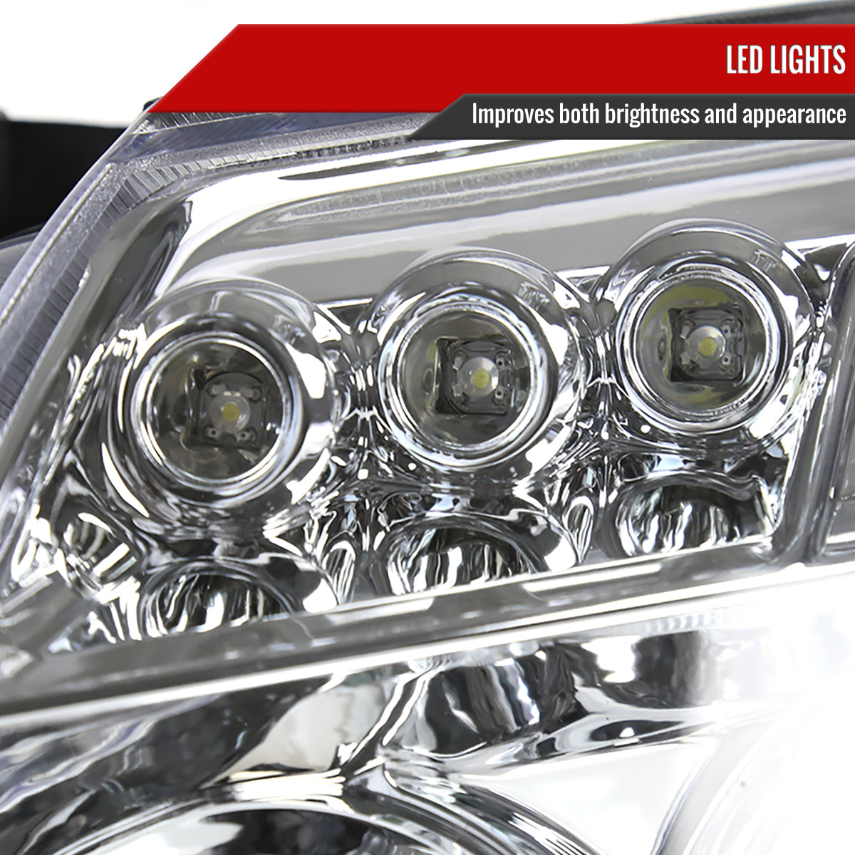 2005-2007 Dodge Magnum Dual Halo Projector Headlights (Chrome Housing / Clear Lens)