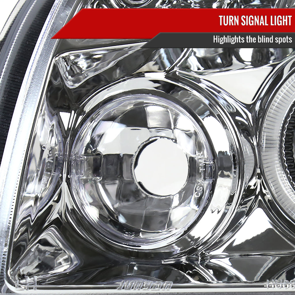 2005-2007 Dodge Magnum Dual Halo Projector Headlights (Chrome Housing / Clear Lens)