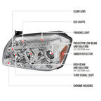 2005-2007 Dodge Magnum Dual Halo Projector Headlights (Chrome Housing / Clear Lens)