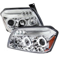 2005-2007 Dodge Magnum Dual Halo Projector Headlights (Chrome Housing / Clear Lens)