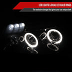 2005-2007 Dodge Magnum Dual Halo Projector Headlights (Glossy Black Housing / Smoked Lens)