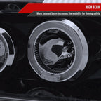 2005-2007 Dodge Magnum Dual Halo Projector Headlights (Glossy Black Housing / Smoked Lens)