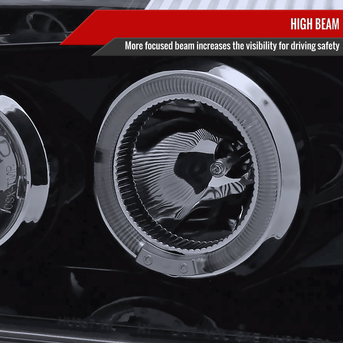 2005-2007 Dodge Magnum Dual Halo Projector Headlights (Glossy Black Housing / Smoked Lens)