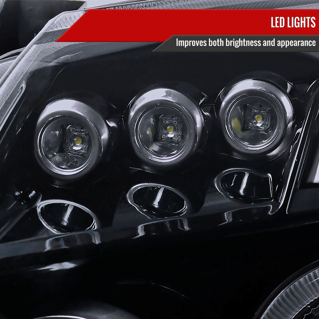 2005-2007 Dodge Magnum Dual Halo Projector Headlights (Glossy Black Housing / Smoked Lens)