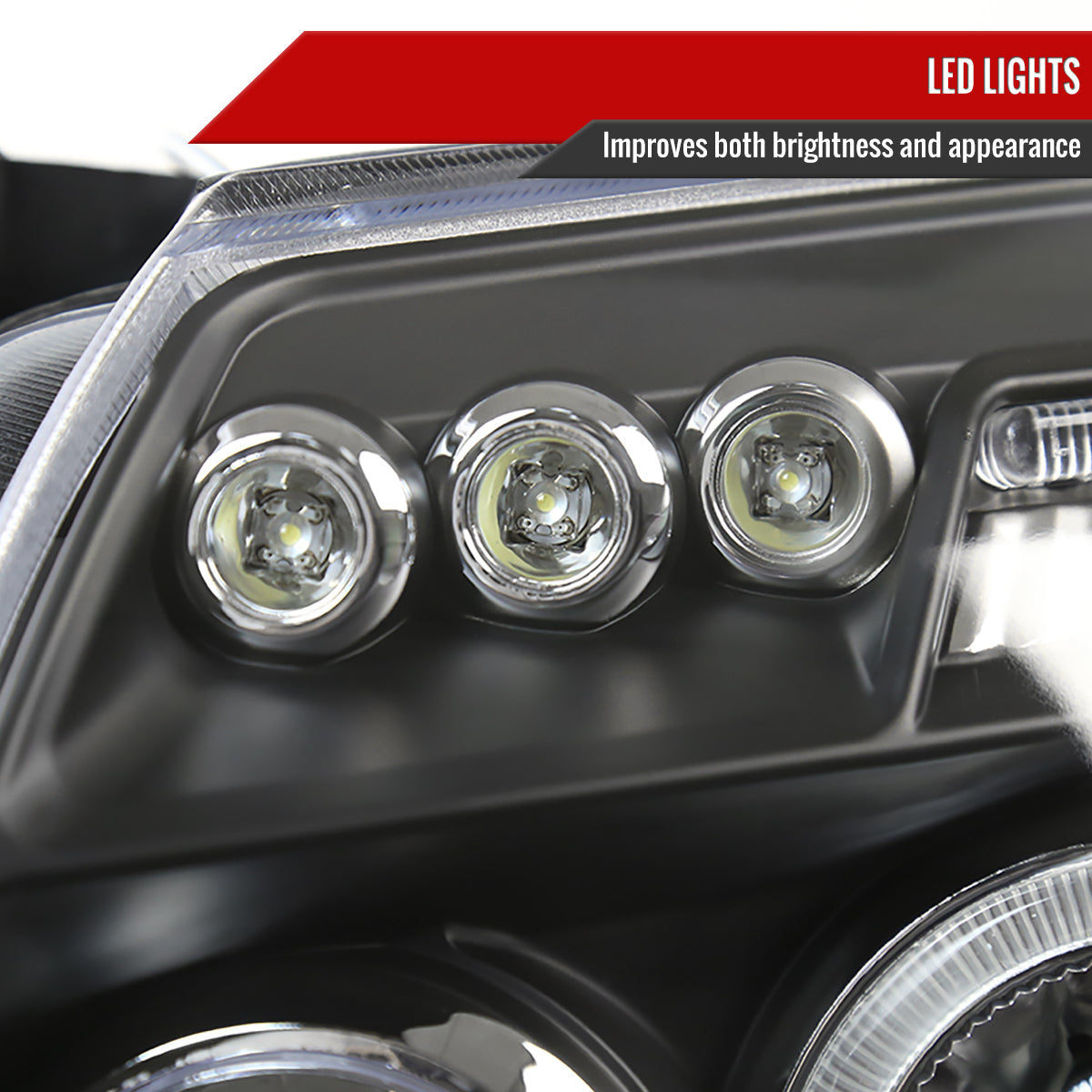 2005-2007 Dodge Magnum Dual Halo Projector Headlights (Matte Black Housing / Clear Lens)